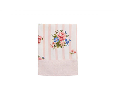 ISABELLE ROSE Nappe shabby chic MARIE en coton rose 100 × 100 cm IRMAP13