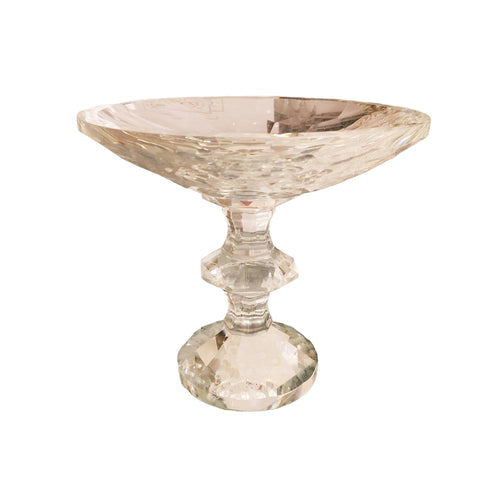EMO' ITALIA Large cake stand in transparent crystal made in Italy 25.5x24xh16 cm