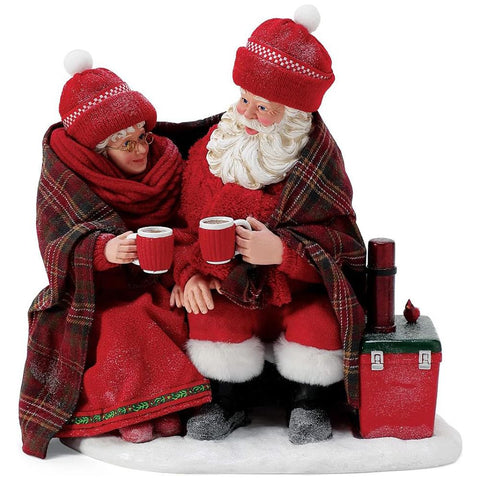 Department 56 Possible Dreams Santa and Mother Christmas sitting in resin