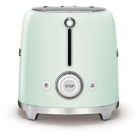 SMEG 2-slice toaster 50's style aqua green stainless steel 950W 198x310 cm
