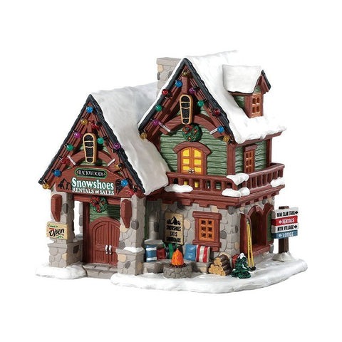 LEMAX Snowshoe Rental Shop Illuminated Building Build Village 85328