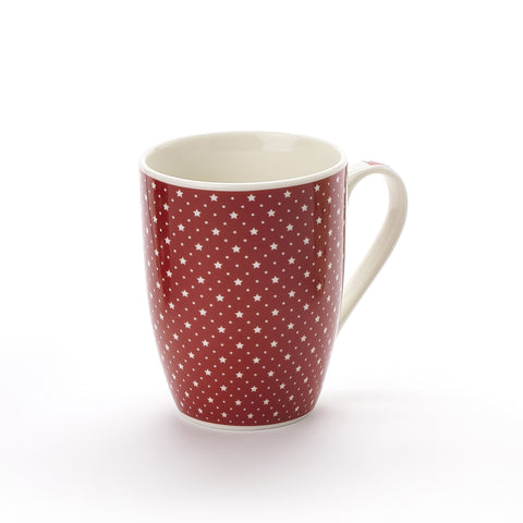 FABRIC CLOUDS Gift idea Porcelain Christmas mug 3 variants red 350 ml