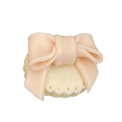 I DOLCI DI NAMI Biscuit with sweet pink ceramic decorative bow Ø5,5 H3 cm