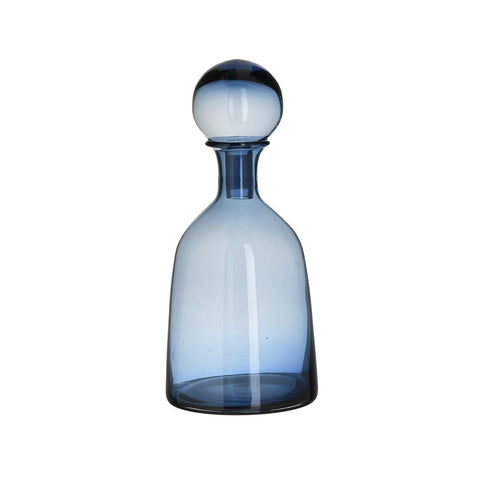 In Art Carafe with transparent blue glass stopper D15x34 cm