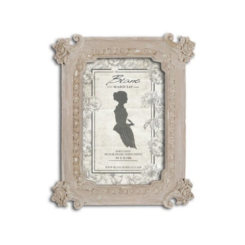 BLANC MARICLO' Photo frame "DAMEEROSETI" in resin H19.8 cm a29622