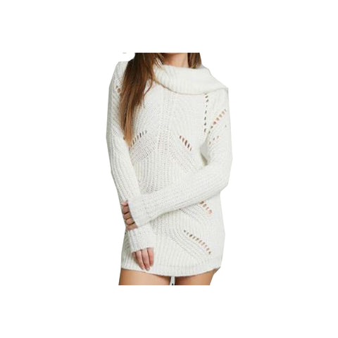 VICOLO TRIVELLI Long-sleeved sweater with white high collar