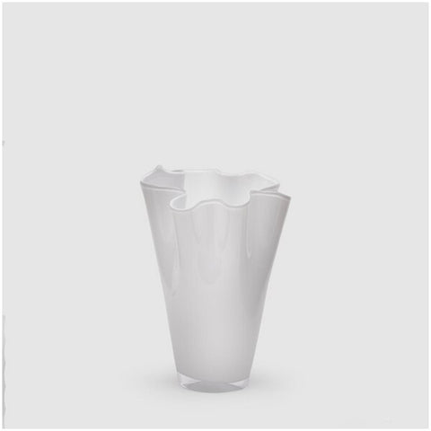Edg - Enzo de Gasperi "Drappo Nida" glass vase D17xH22 cm