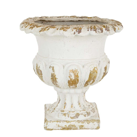 BLANC MARICLO' L' ANTIQUARIO vase décoratif en résine ivoire 42,5x42,5xh41 cm