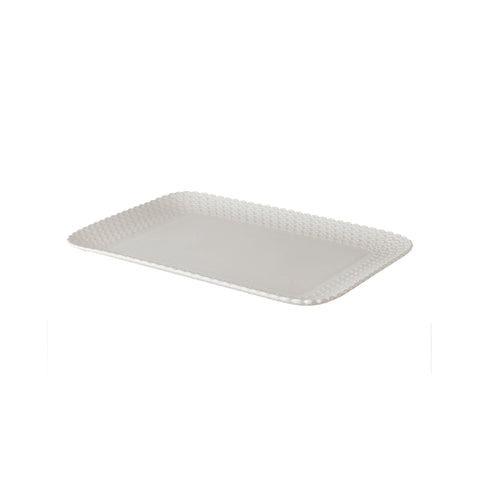 WHITE PORCELAIN Rectangular pastry tray MOMENTI white 19x27x2,5cm