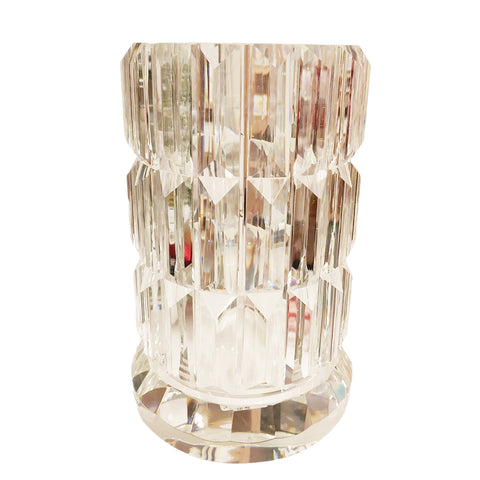EMO' ITALIA Tall centerpiece vase in transparent crystal made in Italy 15x15x28.5 cm