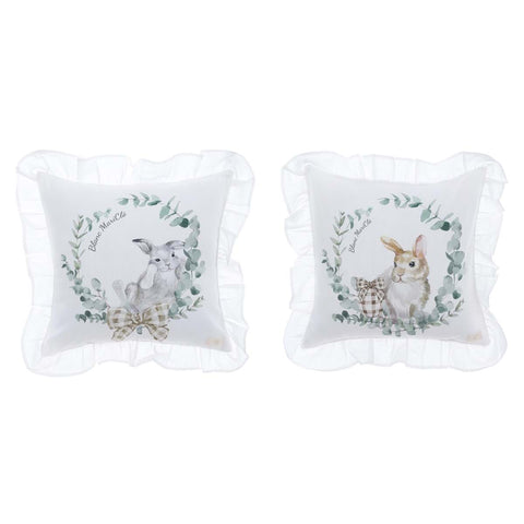Blanc Mariclò Shabby Easter cushion "Mon Petit Lapin" 2 variants (1pc)