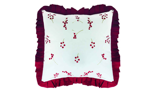 PREZIOSA LUXURY Cushion with red Christmas print 45x45 cm BIANCONATALE.CQ