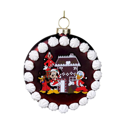 Kurt S. Adler Christmas ball with disney characters in the shape of a glass disc Ø8 cm