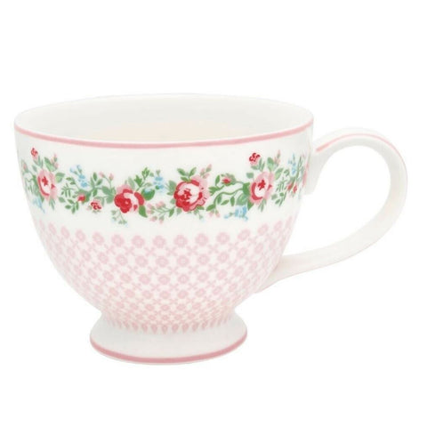 GREENGATE GABBY tea cup in white porcelain 9x11x15 cm STWTECGAB0106
