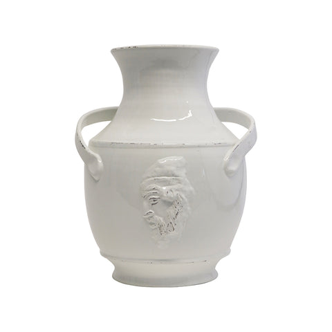 Virginia casa Antique ceramic amphora vase with "Stemma" coat of arms