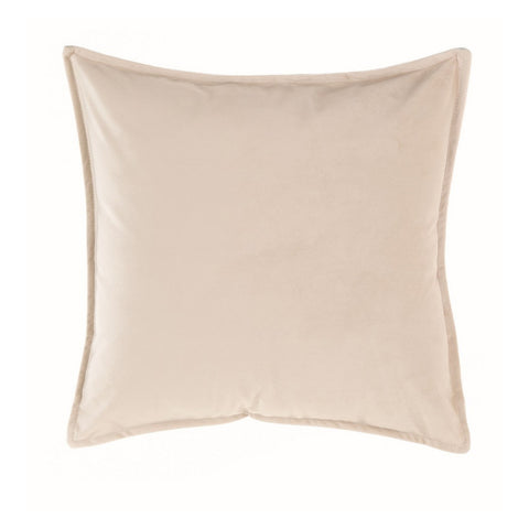 BLANC MARICLO' Square decorative cushion TEMPERA beige velvet cushion 45x45 cm