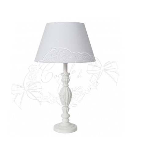 CUDDLES AT HOME Lamp shade HELGA Shabby Chic white wood Ø12x50 cm