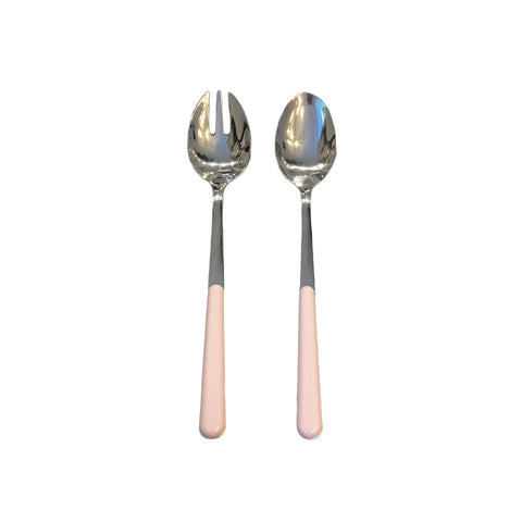 NEVA Salad set BISTROT pair of cutlery stainless steel dusty pink