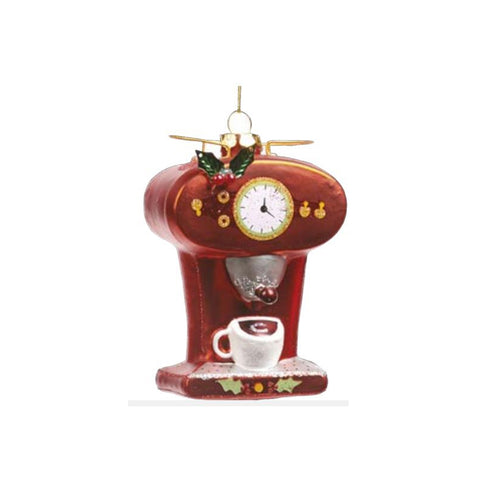 GOODWILL Coffee Christmas decoration for Christmas tree in red glass H15 cm