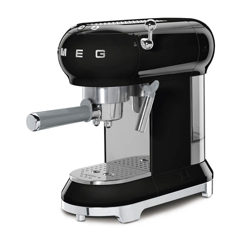 Machine à café expresso manuelle SMEG en acier inoxydable noir
