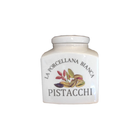 LA PORCELLANA BIANCA Pistachio jar white container H11cm P0126500PI