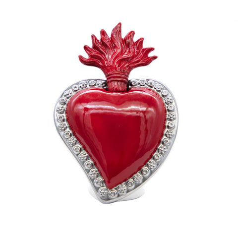 SBORDONE Parfum d'ambiance Sacré-cœur avec bâtons en porcelaine rouge 12x13 cm
