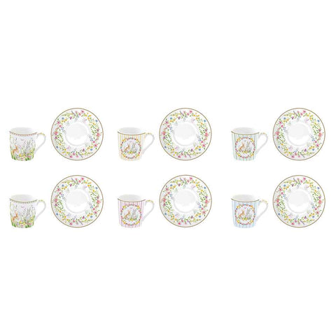 Easy Life Set of 6 porcelain coffee cups "Happy Easter" 100 ml