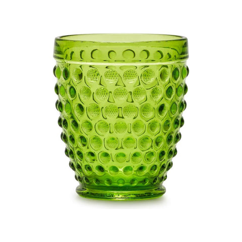 Fade Set 6 Bicchieri acqua verdi in vetro con bolle "Ibiza" Glamour 300 ml