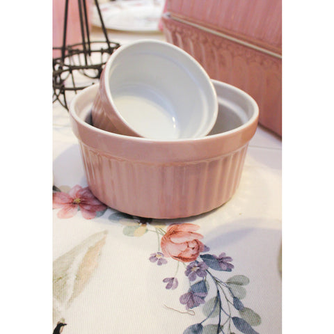 Nuvole di Stoffa Set of two Shabby porcelain baking dishes 11.7/7.6 cm