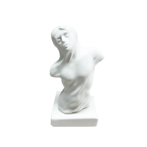 AMAGE Glossy white porcelain “Courage” statue 20x9x9 cm