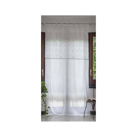 L'ATELIER 17 Bedroom or kitchen curtain in pure cotton, "Cachemire" Collection, Shabby Chic 140x290 cm 2 variants