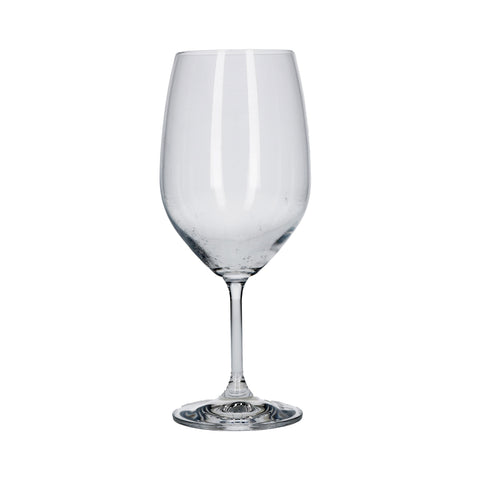 WHITE PORCELAIN Set 6 NOVELLO wine glasses transparent glass 620cc H23cm