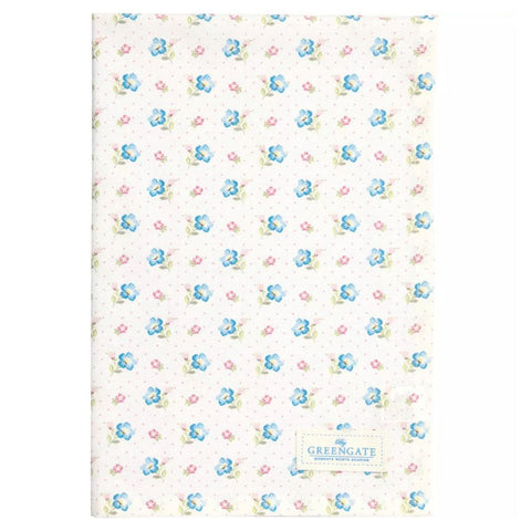 Greengate White cotton tea towel "Rosalia" 50x70 cm