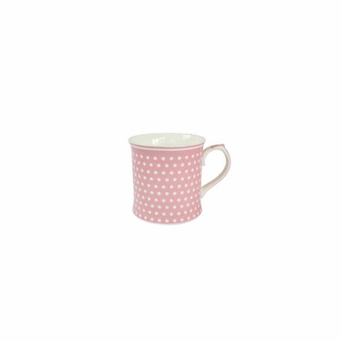 ISABELLE ROSE Large cup with pink polka dot porcelain handle 380 ml IRPOR041