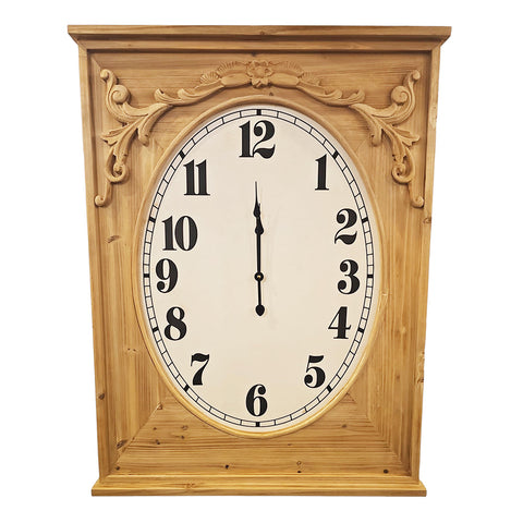 The art of Nacchi Wall clock in antique MDF wood 58x78xP6 cm