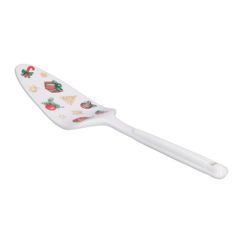 WHITE PORCELAIN Porcelain Christmas cake server "CHRISTMAS EDITION"