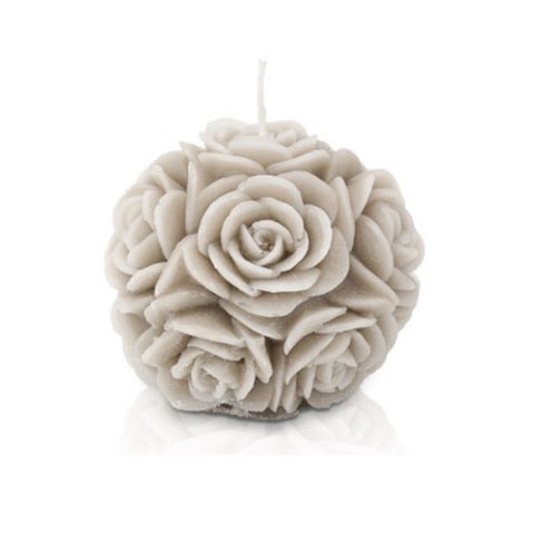 CERERIA PARMA Bougie sphère petite rose bougie décorative en cire tourterelle Ø10 cm