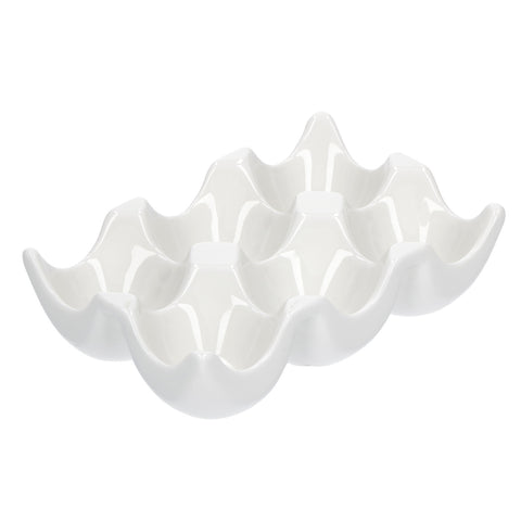 PORCELAINE BLANCHE Coquetier en porcelaine pour 6 oeufs P001752500