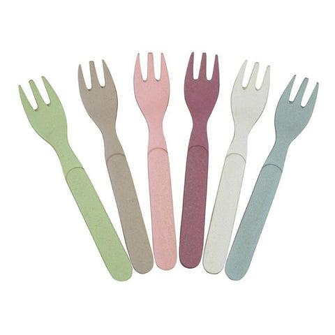 MAGNUS Set de 6 fourchettes en fécule de maïs couleur pastel 18 cm