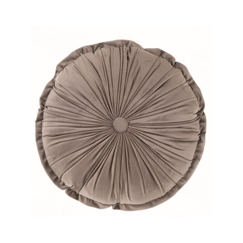 BLANC MARICLO' Round velvet cushion LE CHIC dove gray polyester Ø45 cm