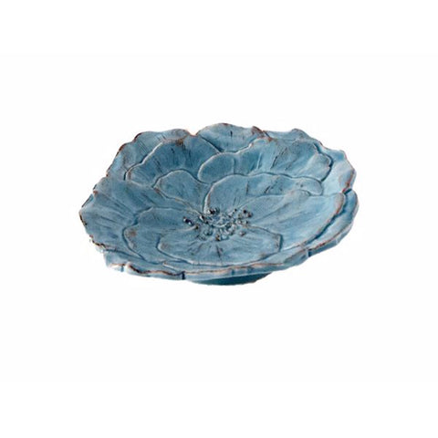 VIRGINIA CASA Turquoise ROMANTICA flower soap dish 15x13x4 cm
