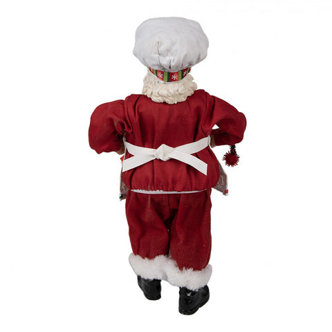 Clayre &amp; Eef Père Noël pâtissier avec décorations 16x8xh28cm