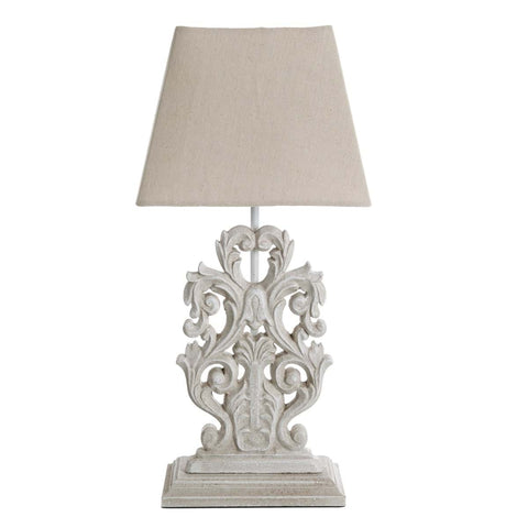 BLANC MARICLO' Base lamp elegant decorations dove gray fabric lampshade L25xP13xH49cm