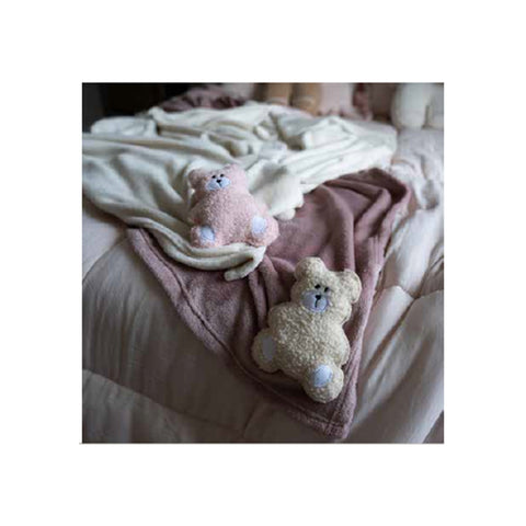 L'ATELIER 17 MY TEDDY Soft plaid blanket with Teddy bear 155x205 cm