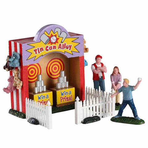 LEMAX 7-piece set "Tin Can Alley" for Christmas village in resin