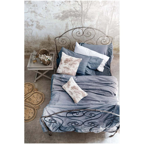 Blanc Mariclò Blue double bedspread + 2 "Tintoretto" pillow covers 240x260cm