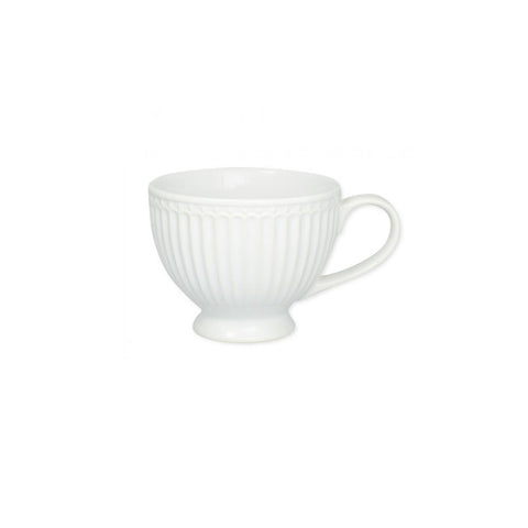 GREENGATE ALICE white porcelain tea cup with handle L 0,4 H 11,5x9,5 cm