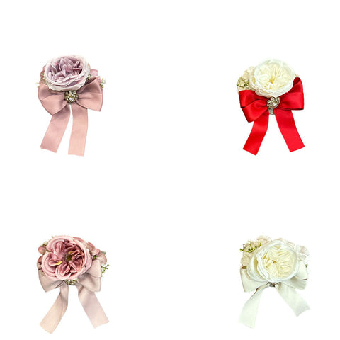 FIORI DI LENA Savon 100 gr avec rose, hortensia, brume et bouton bijou 4 variantes made in Italy H 8x6 cm
