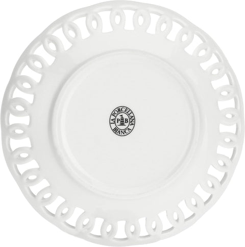 La Porcellana Bianca Perforated coupe porcelain plate "Florence" D16 cm