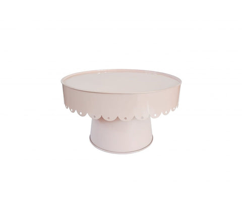 ISABELLE ROSE Pastel pink cake stand with lace edge 30,5 cm KS05